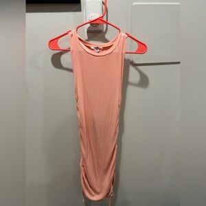 BB Dakota By Steve Madden Coral Tight Knit Jersey Dress Scrunch Side Medium